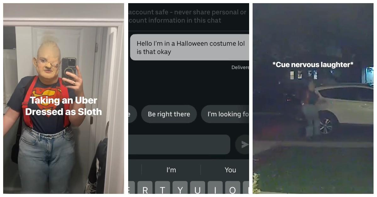 Girl takes Uber in Halloween costume