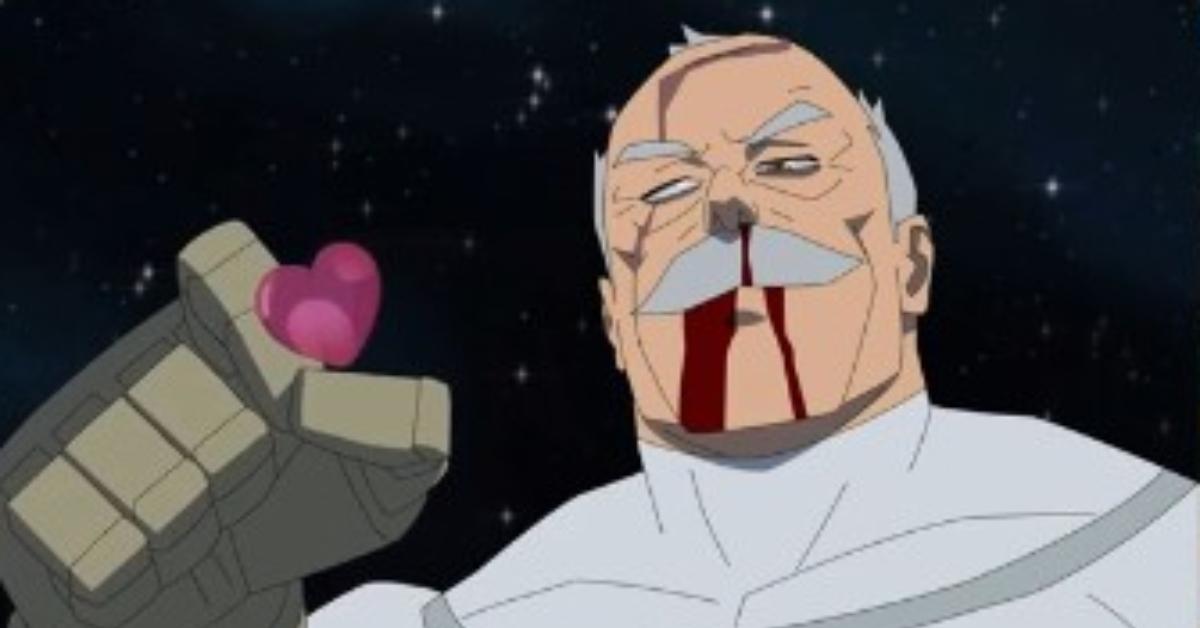 Conquest makes a heart out of his own blood in Season 3 of 'Invincible'