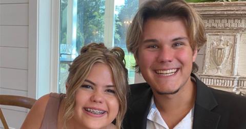 Caleb Harris smiles in a picture with his sister