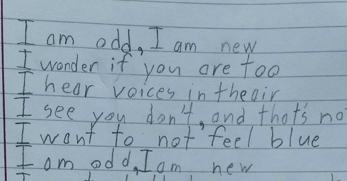 Autistic Student Leaves Teacher in Tears After Handing This Poem in as ...