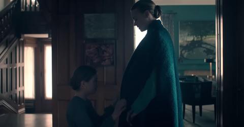 Genevieve Angelson and Yvonne Strahovski as Serena in 'The Handmaid's Tale'