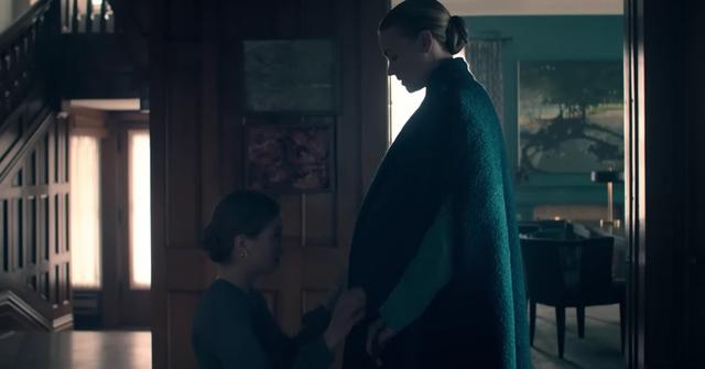 Genevieve Angelson and Yvonne Strahovski as Serena in 'The Handmaid's Tale'