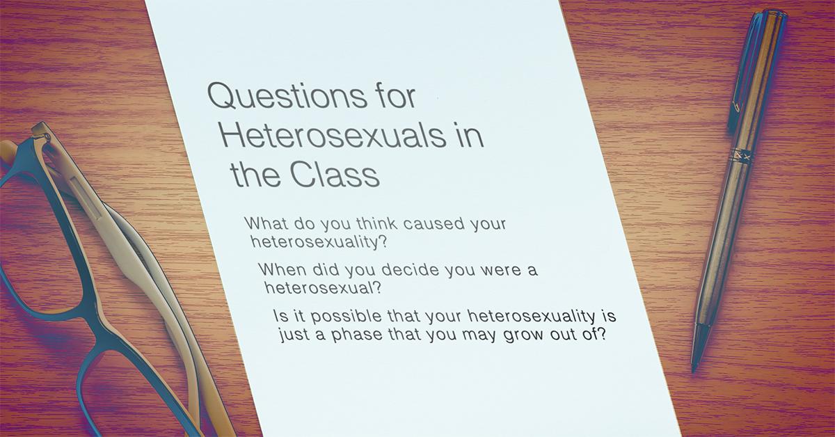 Professor Gives Students A Heterosexuality Quiz To Teach About Homophobia