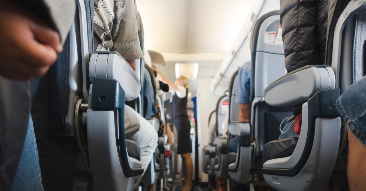 cabin aisle in airplane picture id