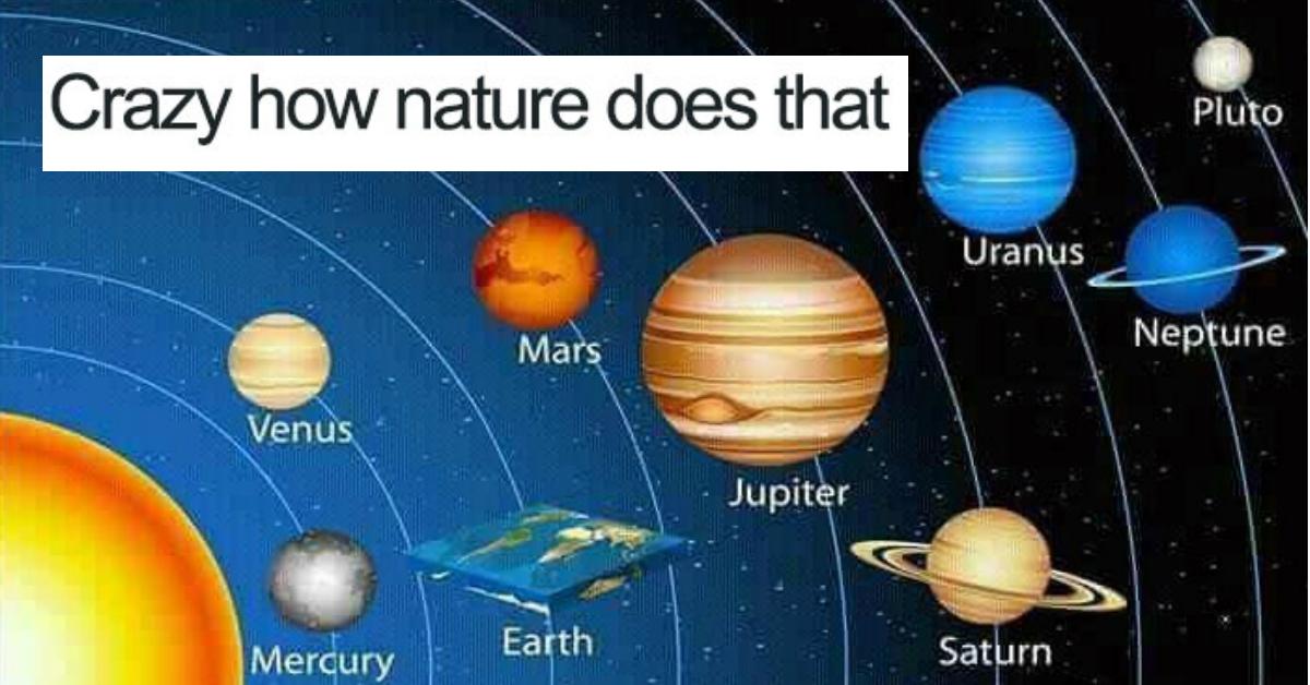 flat earth round planets