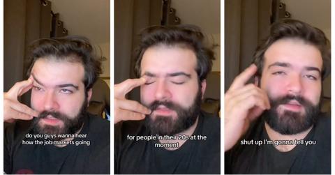 A man describes a job that pays $24 an hour and requires a Master's degree