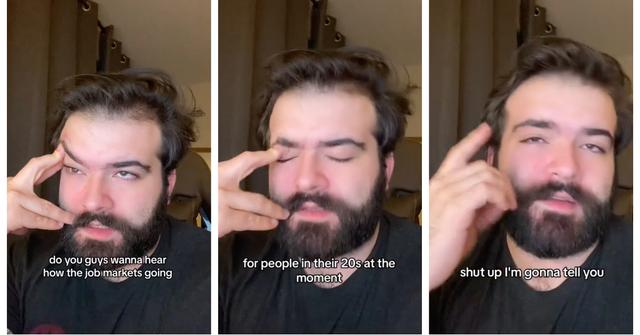 A man describes a job that pays $24 an hour and requires a Master's degree