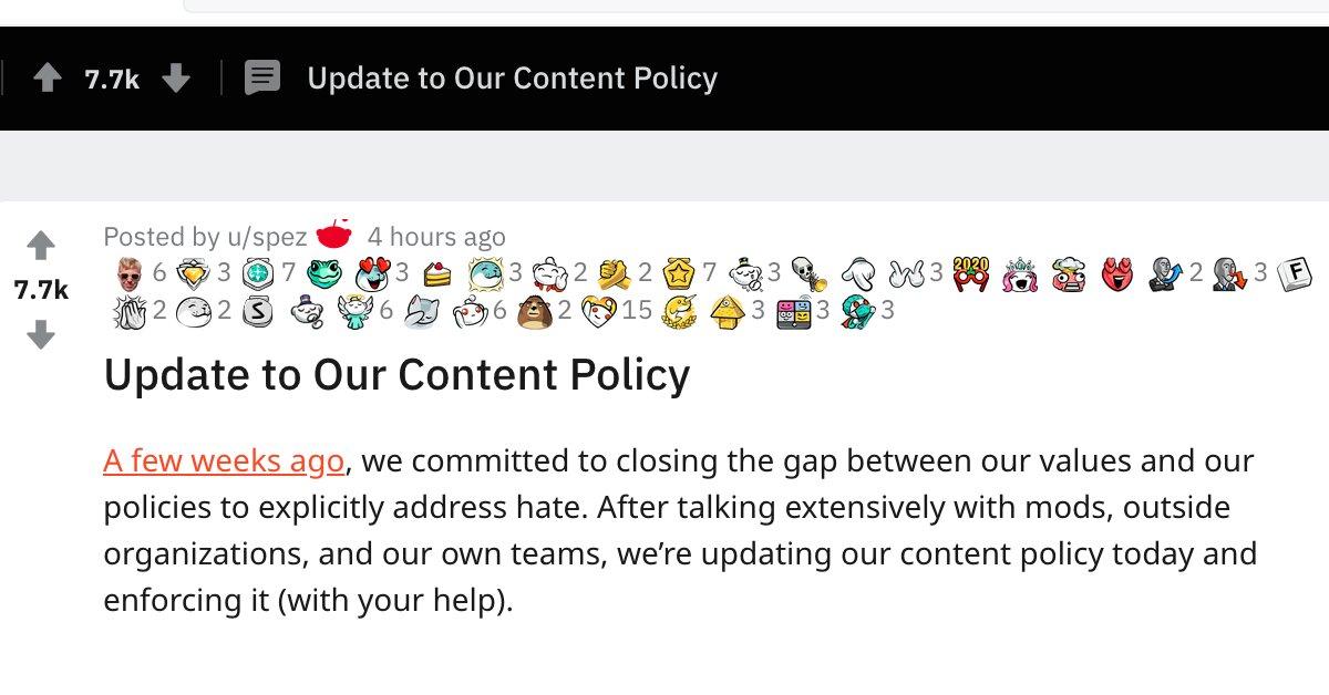 reddit content policy