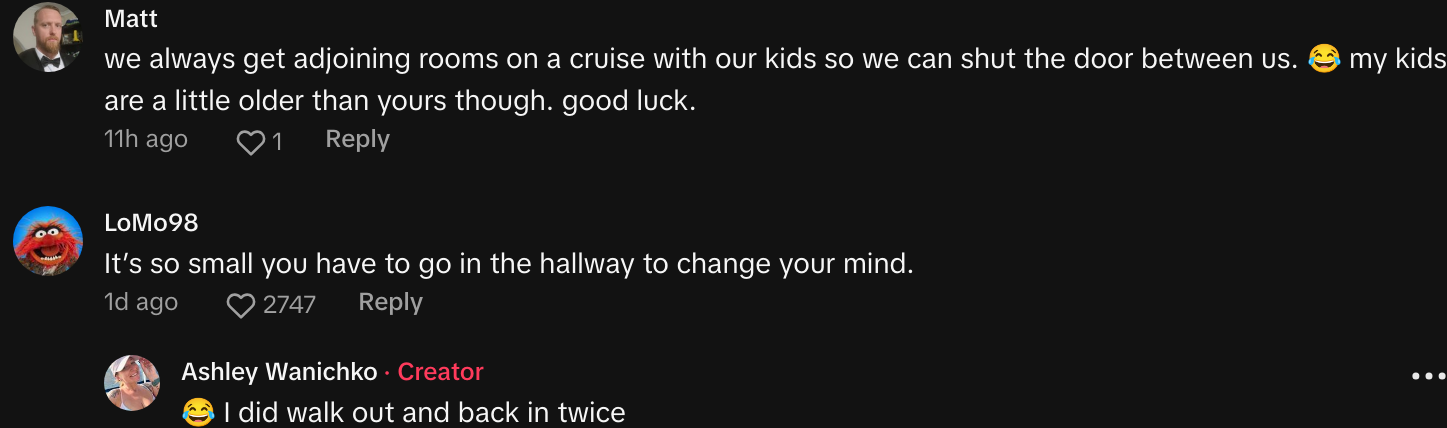 mom family cramped cruise ship