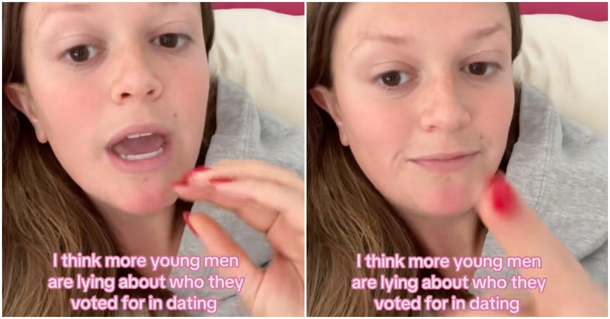 Woman claims young men are lying about who they voted for so they can date.