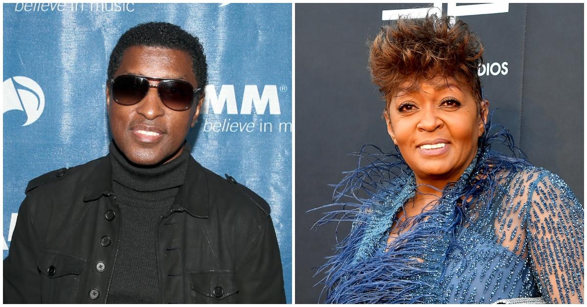 Babyface and Anita Baker pose on the red carpet.