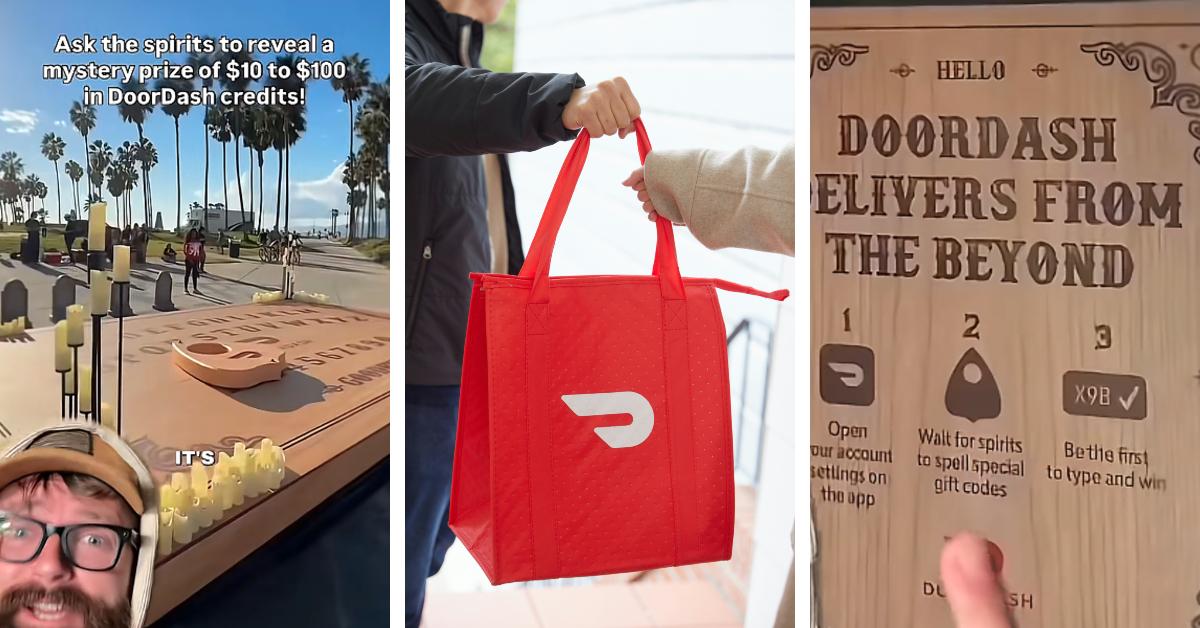 DoorDash Set Up A Massive Ouija Board On Venice Beach