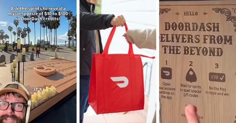 DoorDash Set Up A Massive Ouija Board On Venice Beach