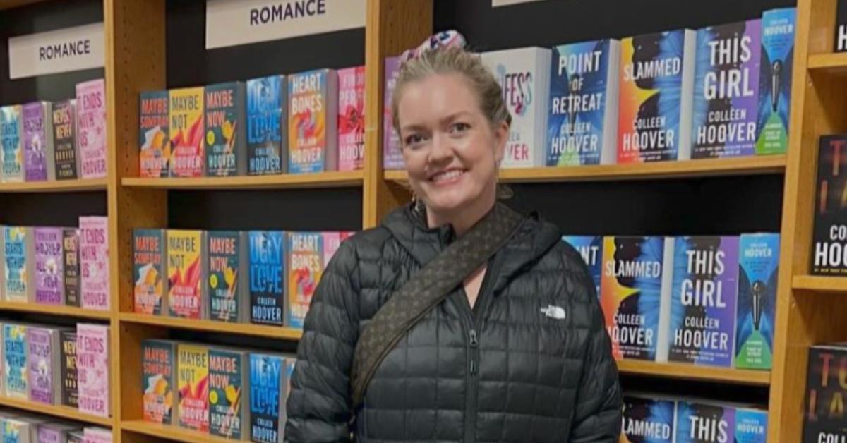 Colleen Hoover at a book store.