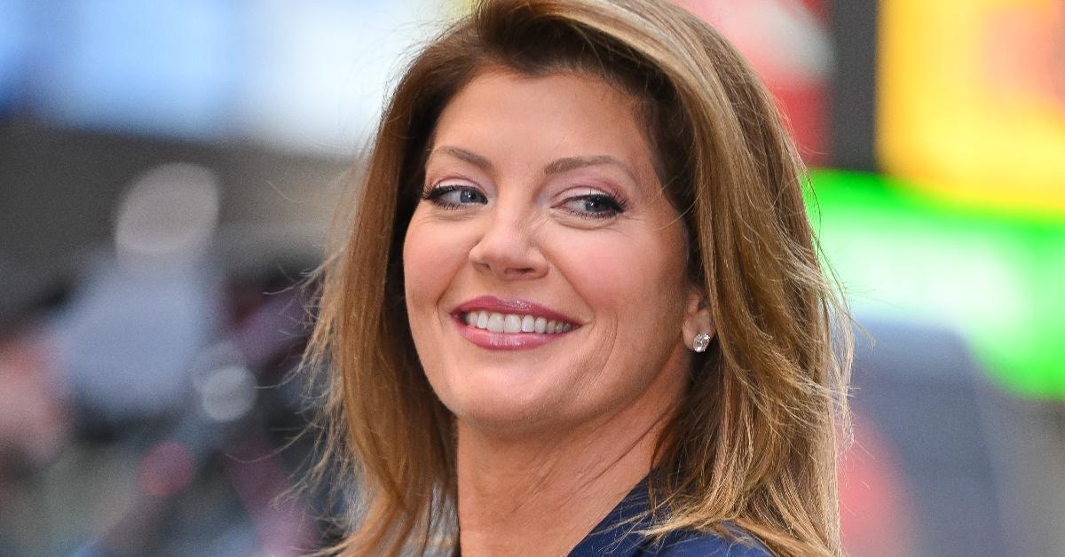 Norah O'Donnell is seen in Times Square on May 20, 2024 in New York City. (Photo by James Devaney/GC Images)