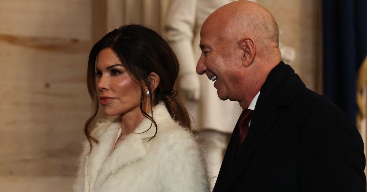 Jeff Bezos and Lauren Sanchez at Trump's inauguration. 