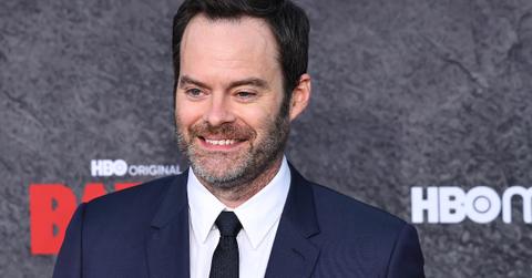 Bill Hader in a blue suit at the premiere of 'Barry' Season 4 in Los Angeles