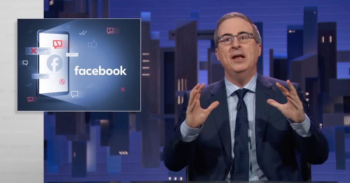 John Oliver discussing Facebook on his show. 