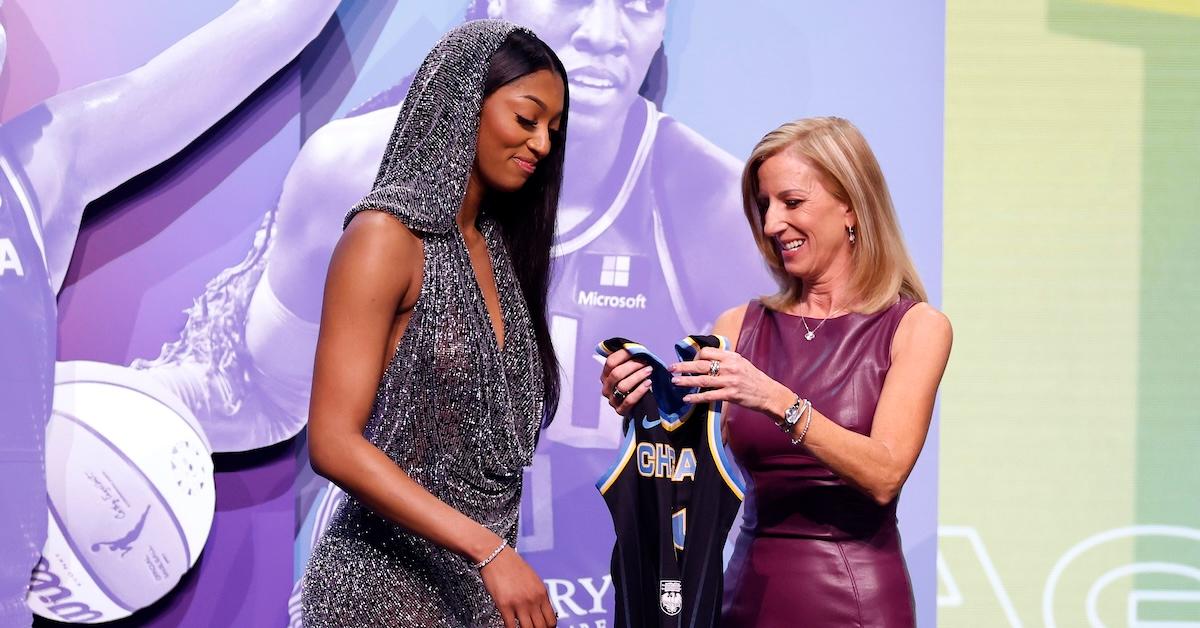 Angel Reese at the WNBA Draft