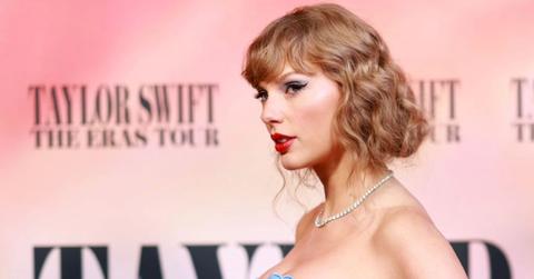 Taylor Swift attends Taylor Swift The Eras Tour Concert Movie World Premiere at AMC The Grove 14 on October 11, 2023 in Los Angeles, California.