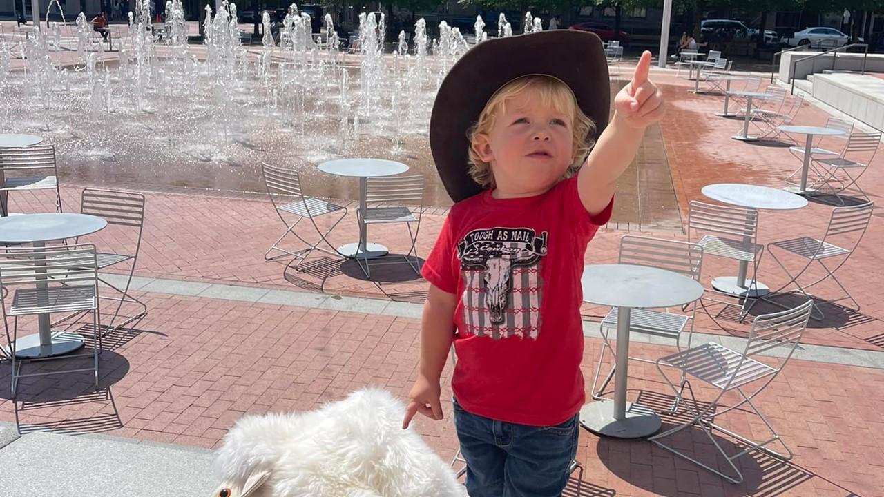 Charlie Robison's son Jett at the PBR World Finals in Fort Worth, Texas, in May 2022