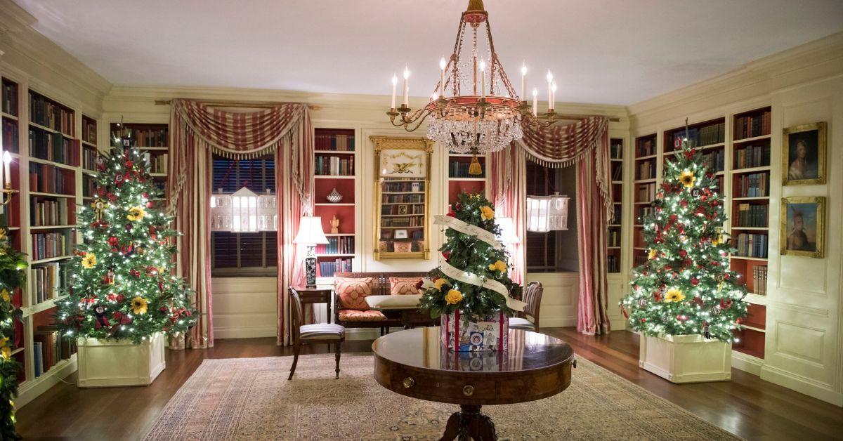 Christmas decorations in the White House in 2020.