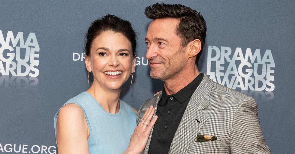 Sutton Foster and Hugh Jackman at the 88th Annual Drama League Awards in 2022.