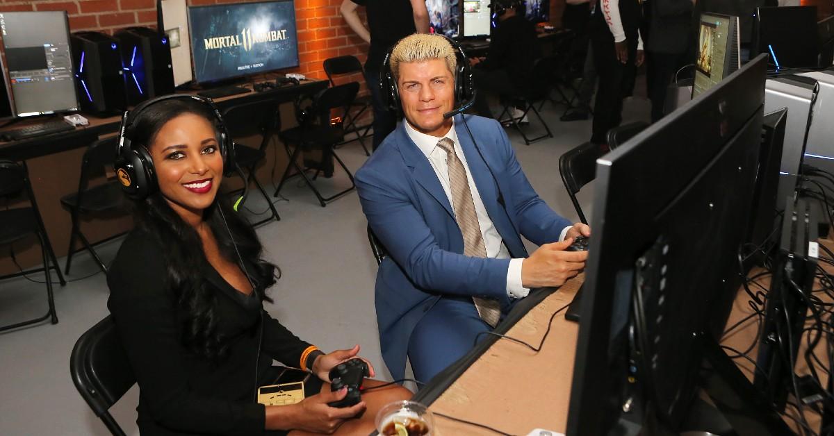 Cody and Brandi Rhodes at Mortal Kombat 11: The Reveal