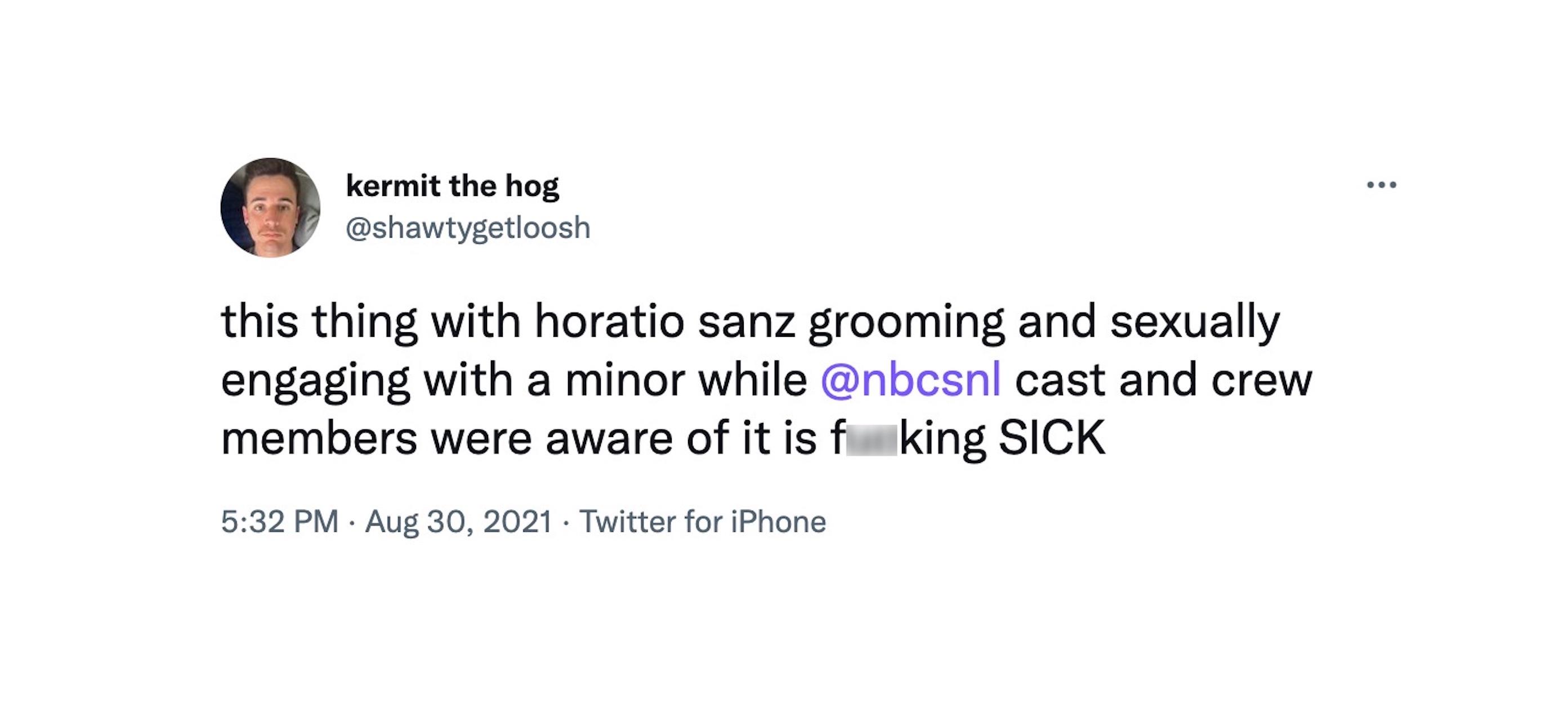Horatio Sanz tweet