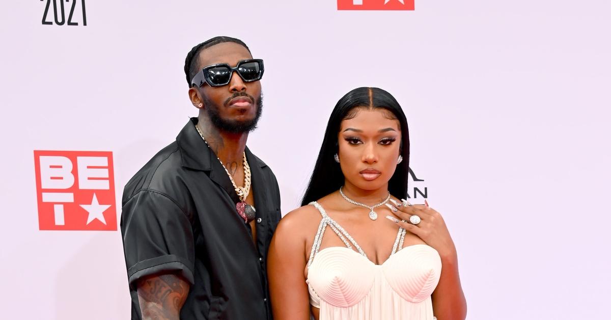 Pardison “Pardi” Fontaine and Megan Thee Stallion attend the BET Awards 2021 at Microsoft Theater on June 27, 2021 in Los Angeles, California. (Photo by Paras Griffin/Getty Images for BET)