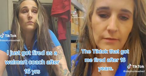 A Walmart employee is fired after 16 years for her TikTok videos