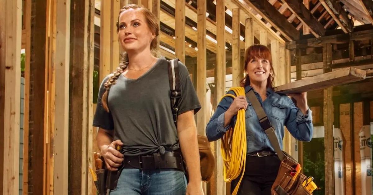 'Good Bones' stars Mina Starsiak Hawk and Karen E. Laine at a job site.