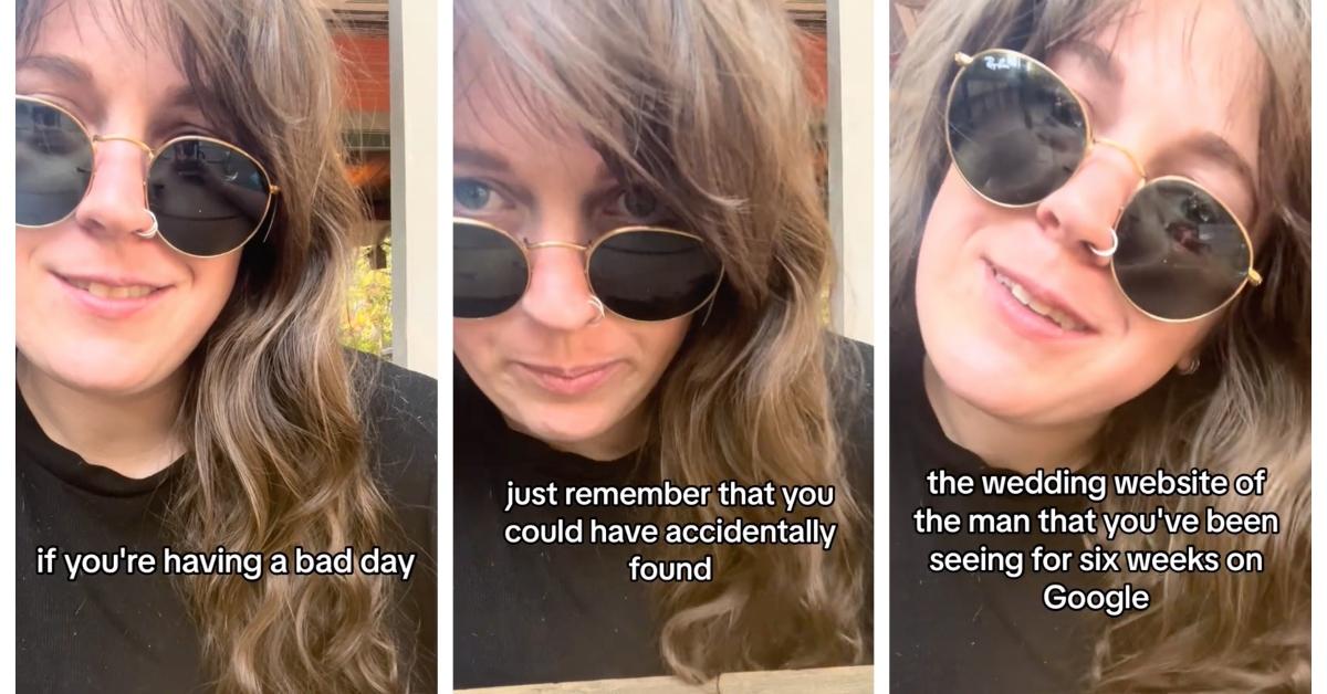Woman finds wedding website of man she's seeing