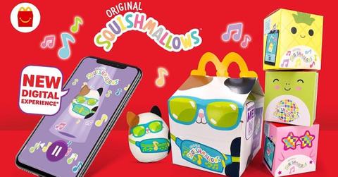 McDonald's ad for the upcoming Happy Meals with Squishmallows
