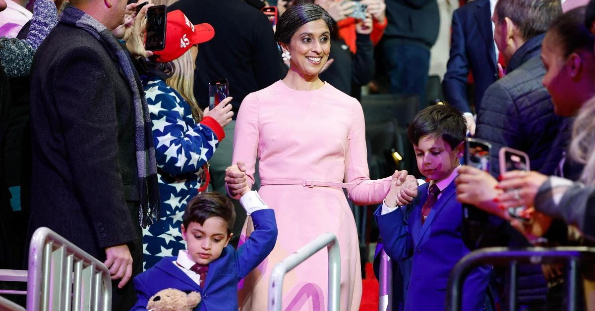 Second Lady Usha Vance with two of her children