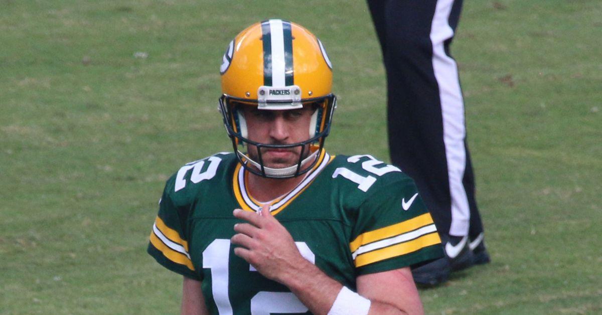 Aaron Rodgers playing for the Green Bay Packers in 2014.