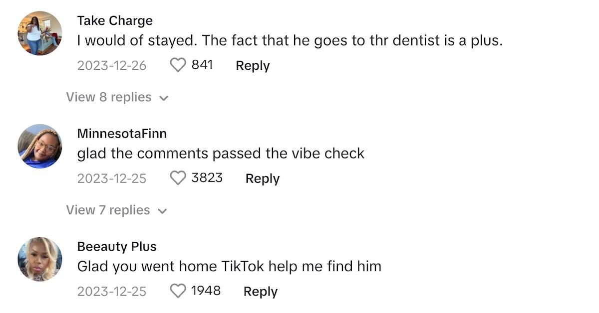 Commenters react to a man taking out his dentures during a date