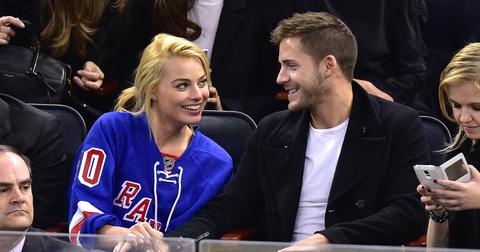 margot robbie tom ackerley hockey game