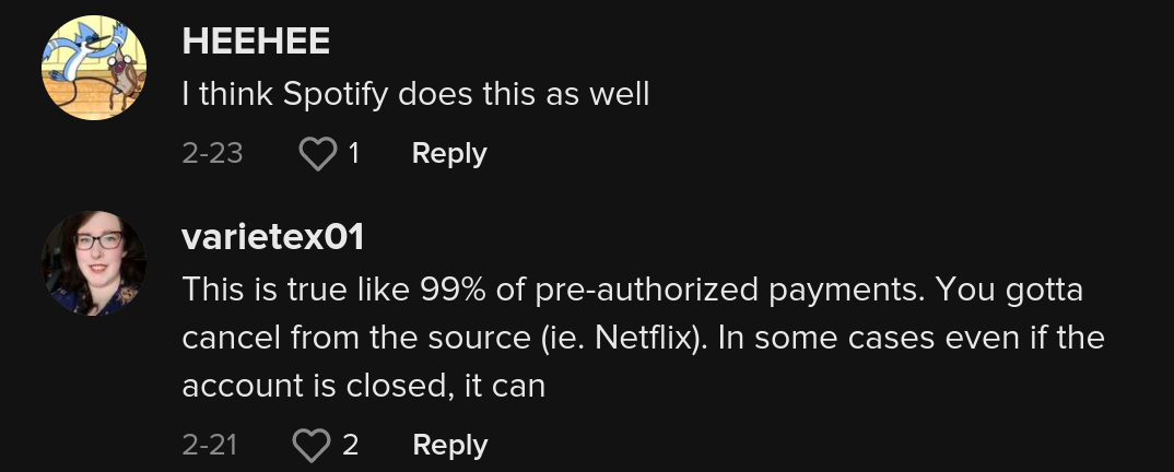 netflix charged card after deactivation