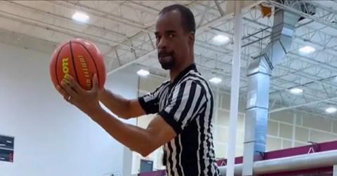 The viral clip of Omar the Ref catching a basketball.