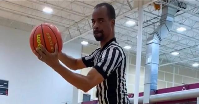 The viral clip of Omar the Ref catching a basketball.