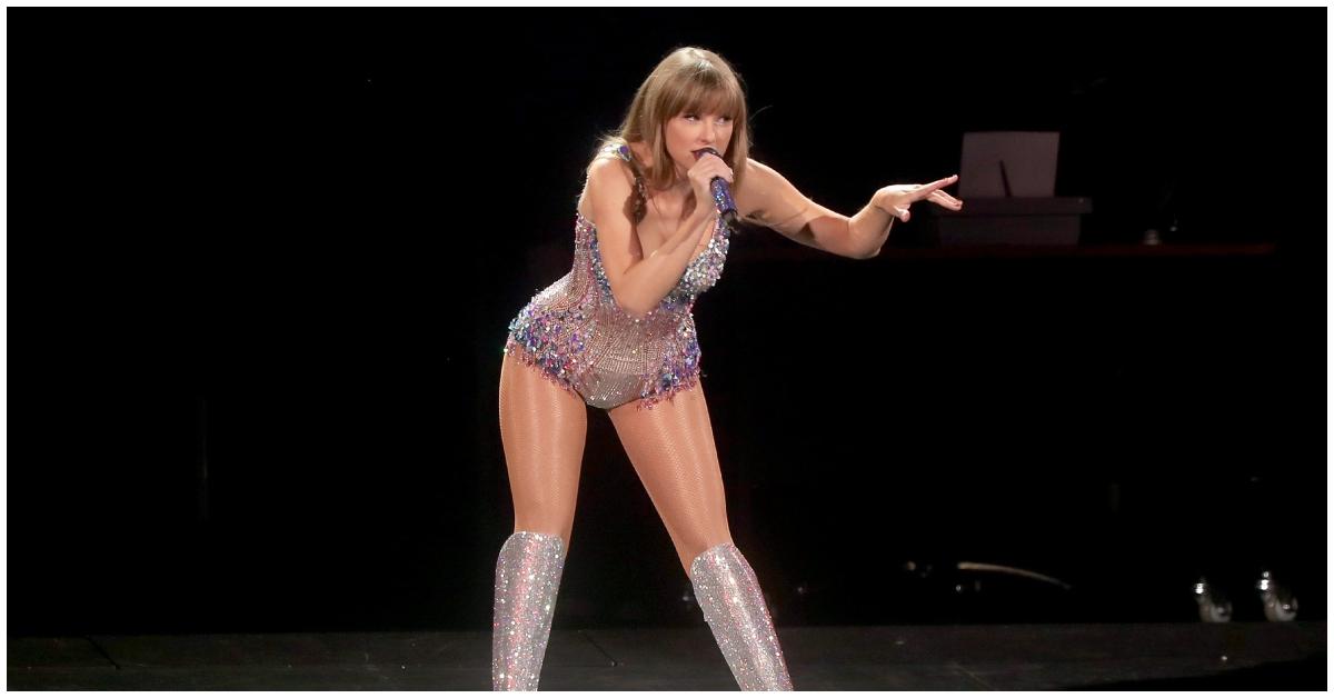 Taylor Swift perforning at the Eras Tour