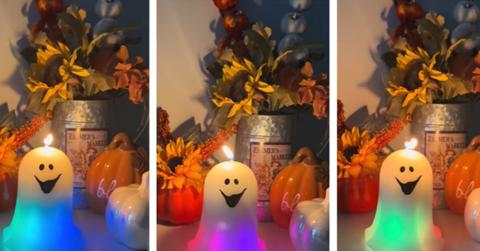 Michaels ghost-shaped LED color-changing candles