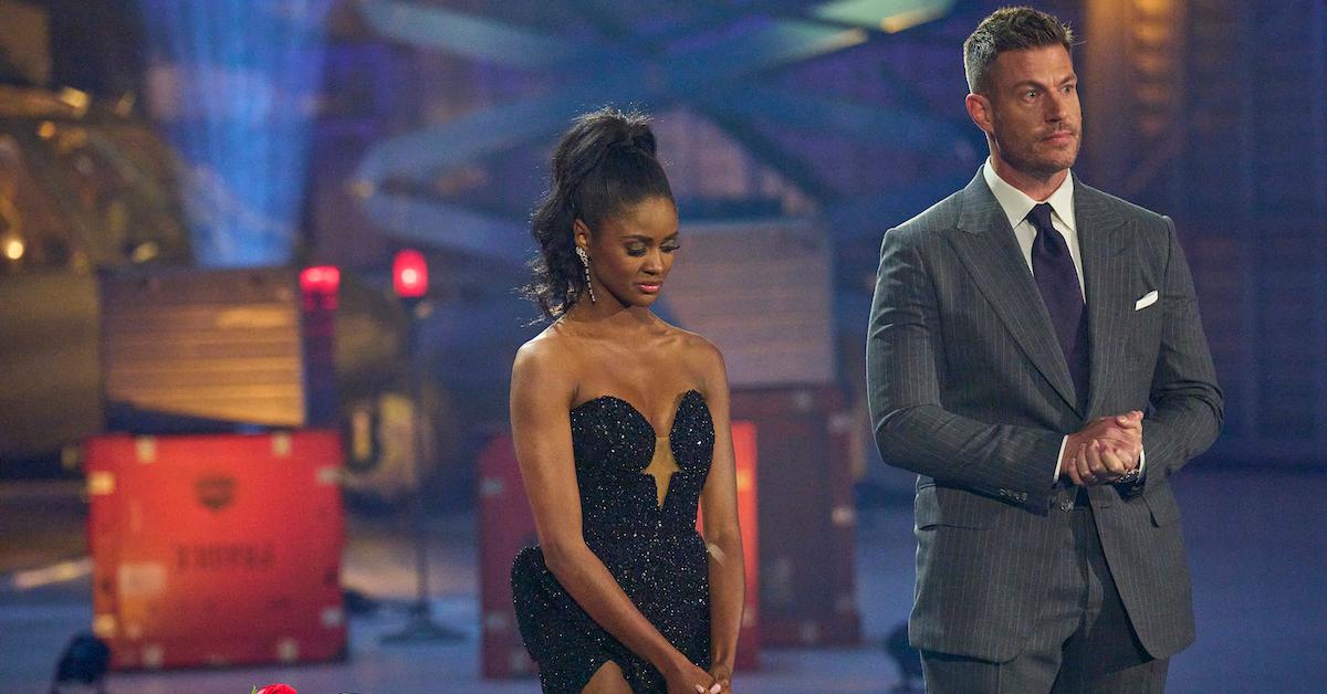 Charity and Jesse in the Final Four rose ceremony of 'The Bachelorette'