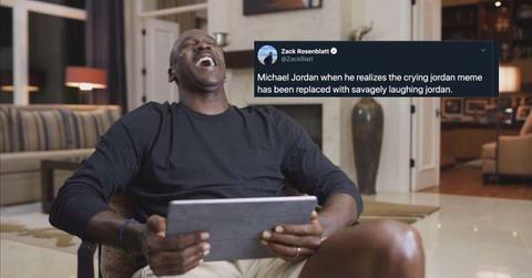 michael jordan laughing meme