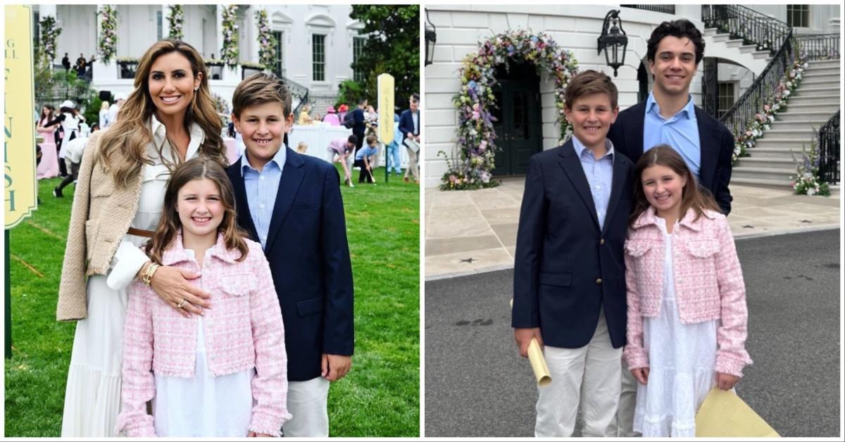 Alina Habba poses with her children at the White House.