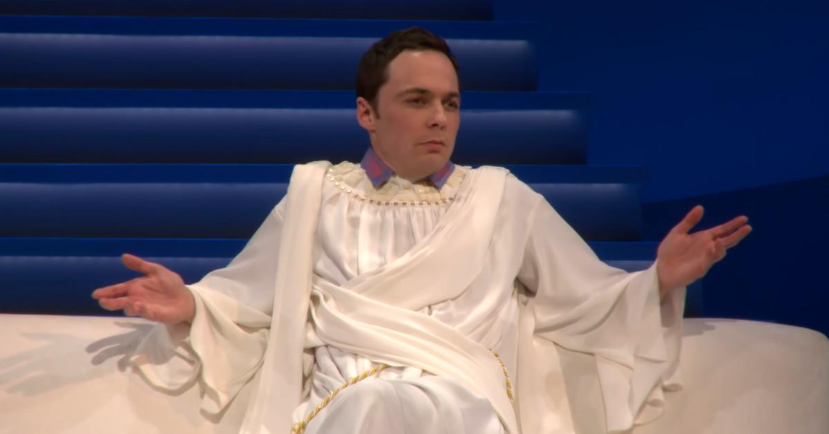 Jim Parson performing in Broadway's 'An Act of God'