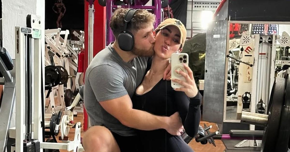 Stephanie Buttermore in the gym with Jeff