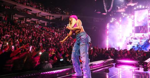 Nicki Minaj performing on stage during her Pink Friday 2 World Tour