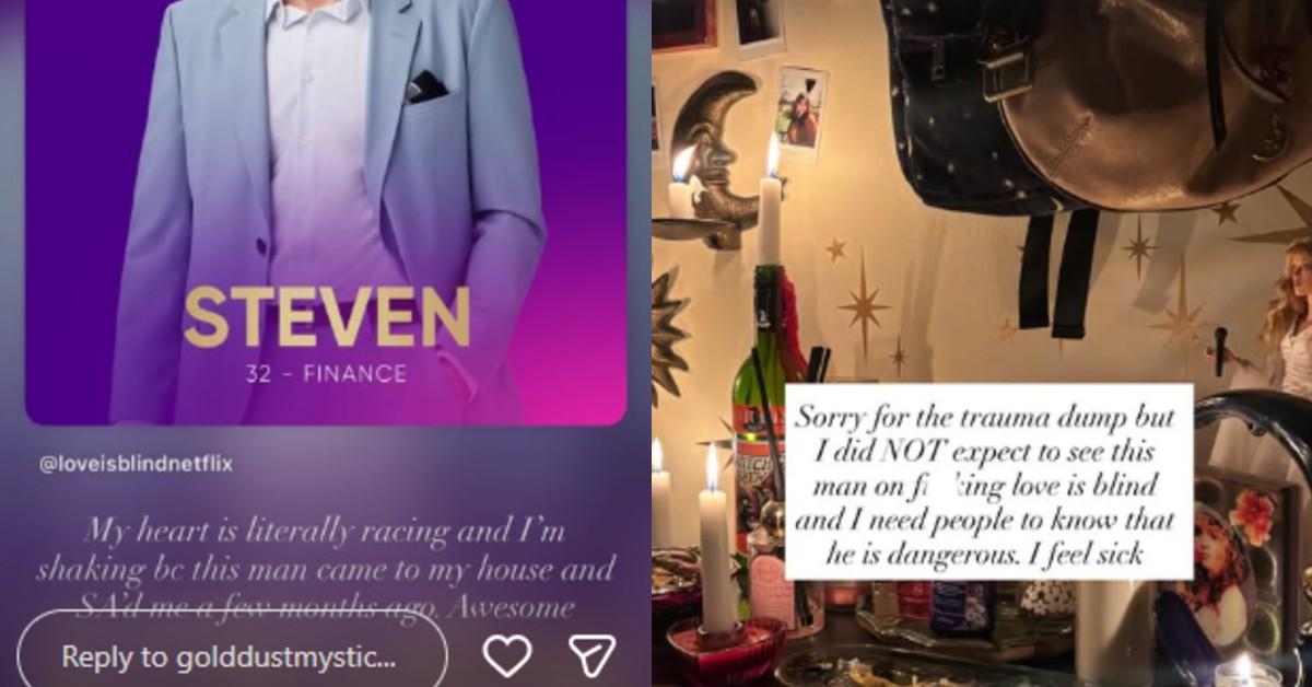 Love is Blind Steven Accusation screenshots from Instagram